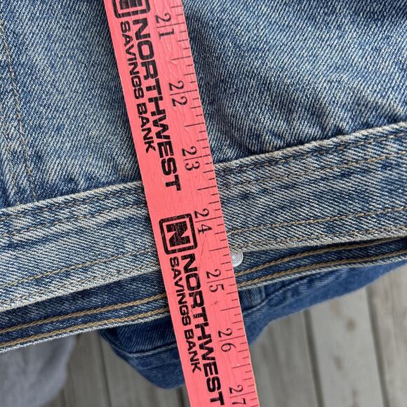 Calvin Klein Jean Trucker Jacket Size M Men’s Western Logo Patch Vintage - Picture 10 of 10